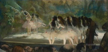  Par Pintura al %C3%B3leo - Ballet en la Ópera de París El bailarín del ballet Impresionista Edgar Degas